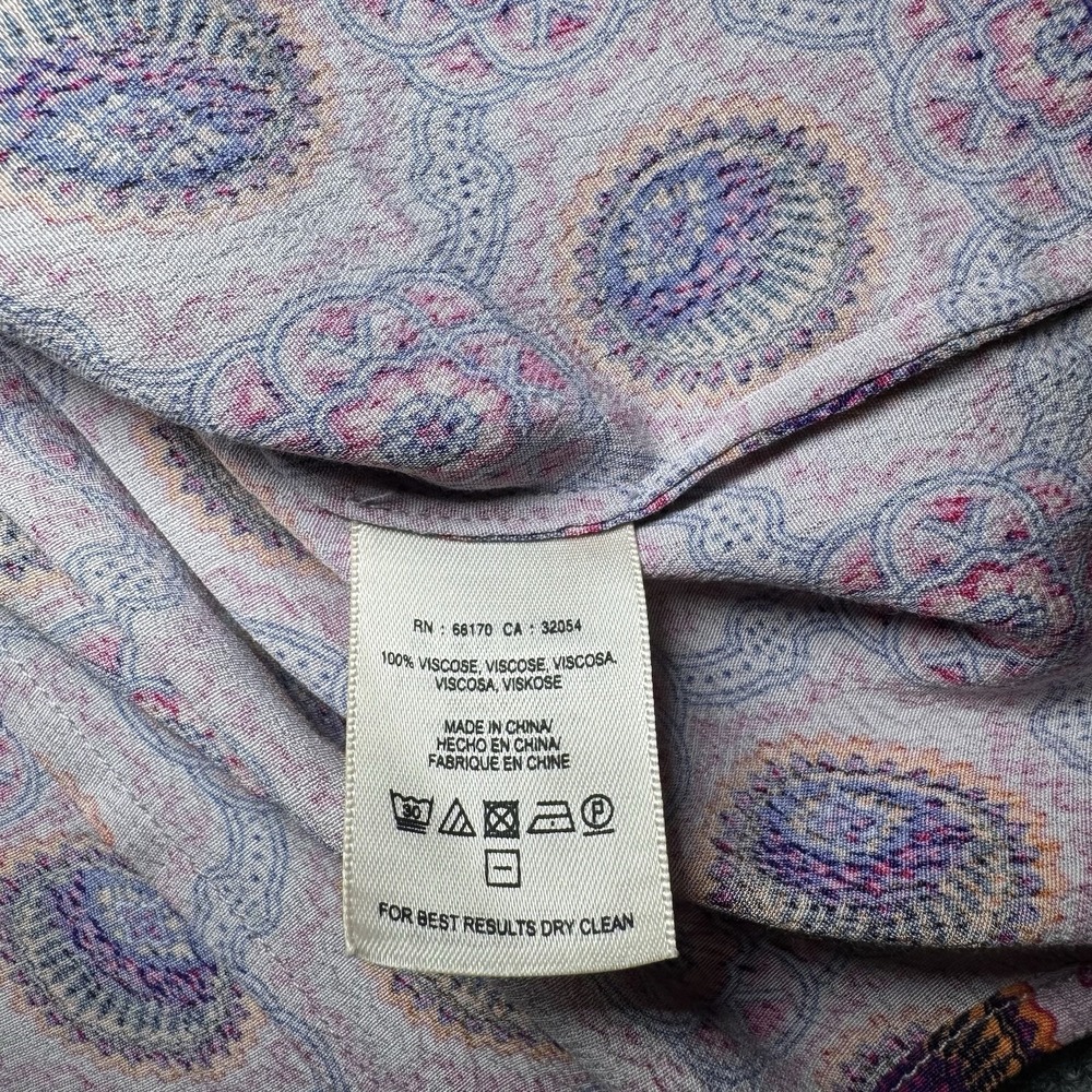 Maeve Anthropologie Pink Purple Geometric Psychedelic Blouse Small Hippie - Picture 8 of 14